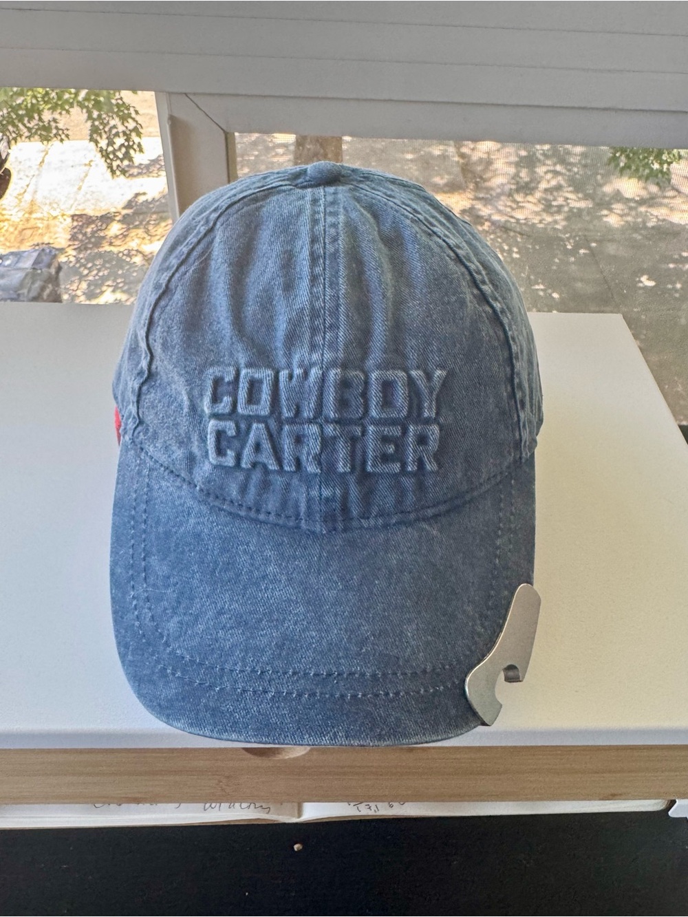 Rare Beyoncé Cowboy Carter Official Tour Merch – Denim Cap w/ Bottle Opener Brim